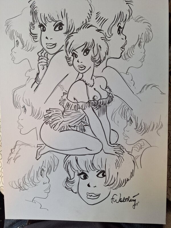 Natachas 6 by François Walthéry - Original Illustration