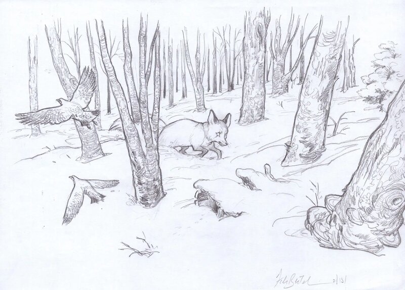 Le Renard (Love #2) par Federico Bertolucci - Illustration originale