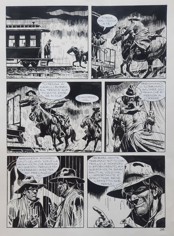 José Ortiz, Gianfranco Manfredi, Ciel di piumbo - Magico vento n° 12 - Planche originale