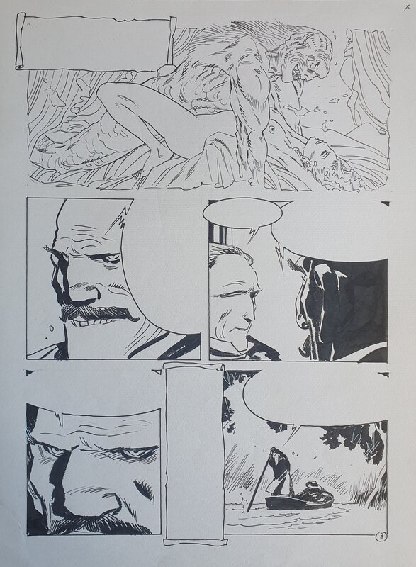 Lanciostory p. 3 par Enrique Breccia - Illustration originale