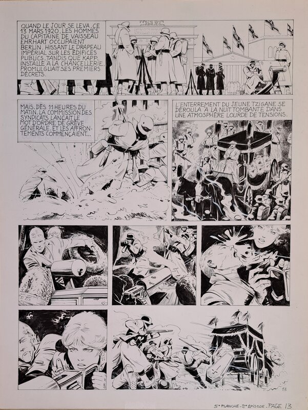 Georges Lévis, Jean Sidobre, Michel Denni, Philippe Mellot, Jelly Shawn - Dernière bière à Berlin - Planche originale
