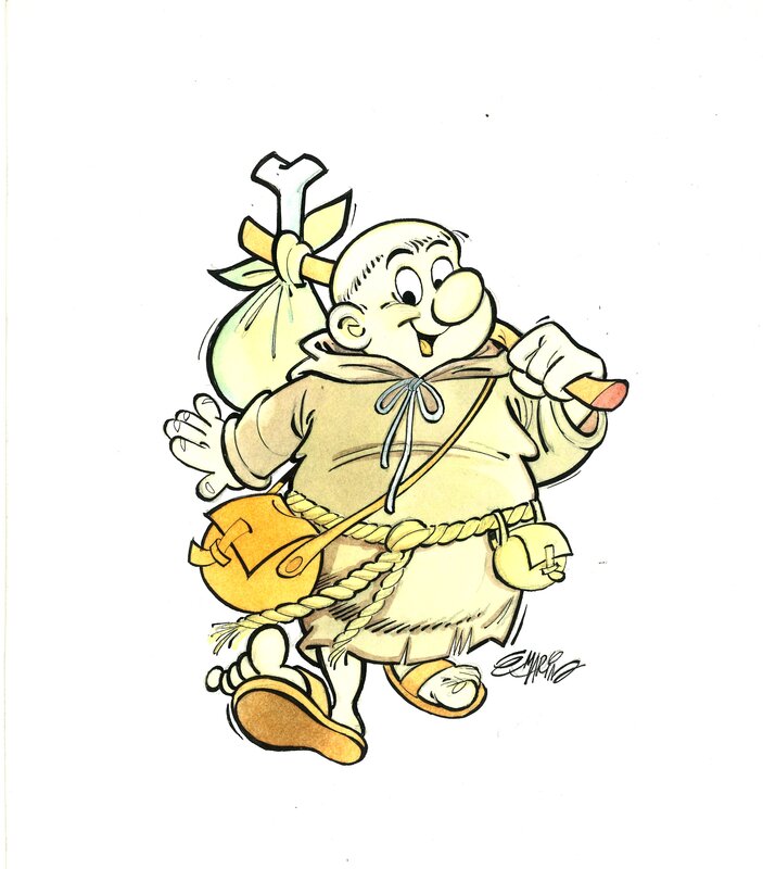Frère Boudin by Claude Marin, Greg - Original Illustration