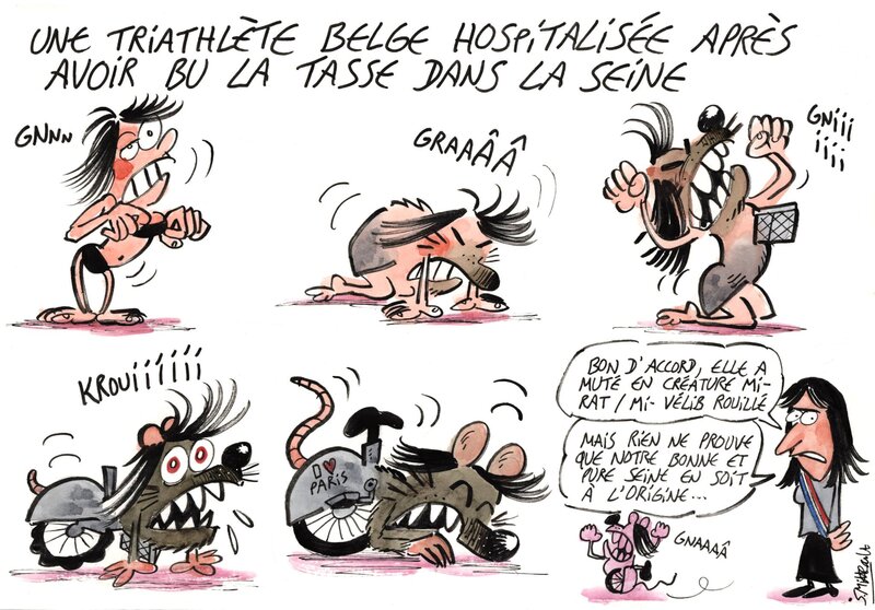 En vente - Anne Hidalgo par Simon Mitteault - Illustration originale