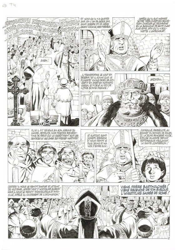 Jean-Yves Mitton, Chroniques barbares T4 p 2 (1998) - Illustration originale