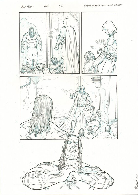 Jacen Burrows, Guillermo Ortego, Moon Knight #189, pag.12 - Original Illustration