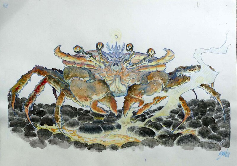 En vente - Crabe des Laves par A.DAN - Illustration originale