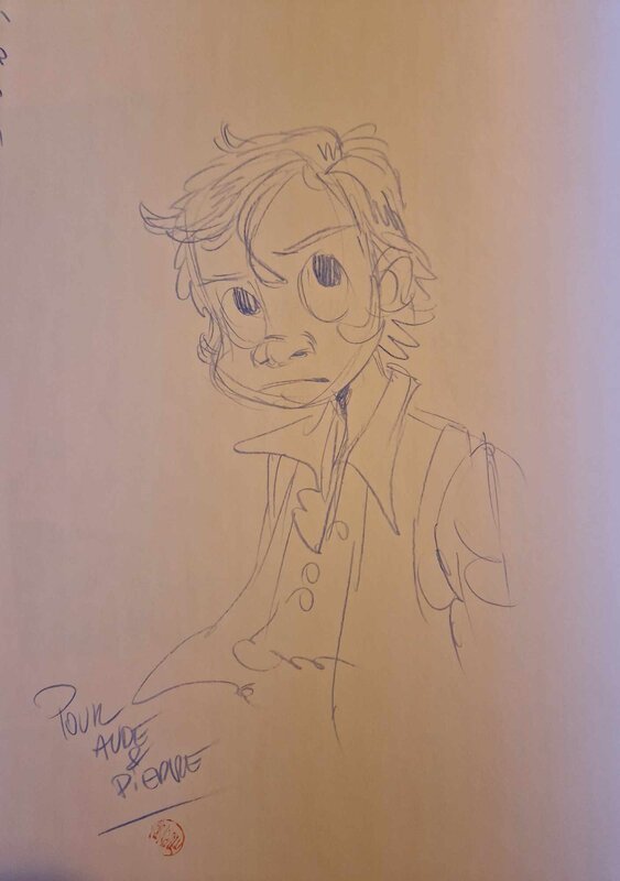 Dédicace de Camboni dans le voyage extraordinaire tome 10 - Sketch