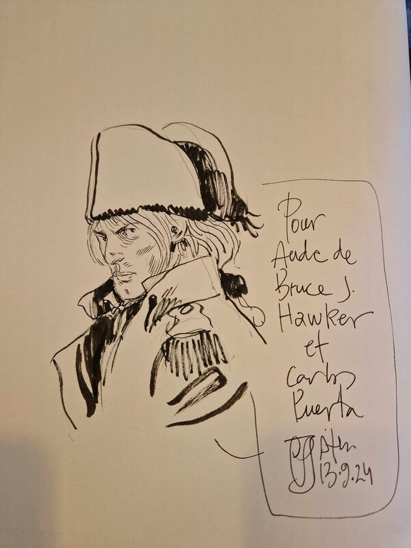 Dédicace de Puerta dans Les Nouvelles aventures de Bruce J. Hawker tome 1 - Dédicace