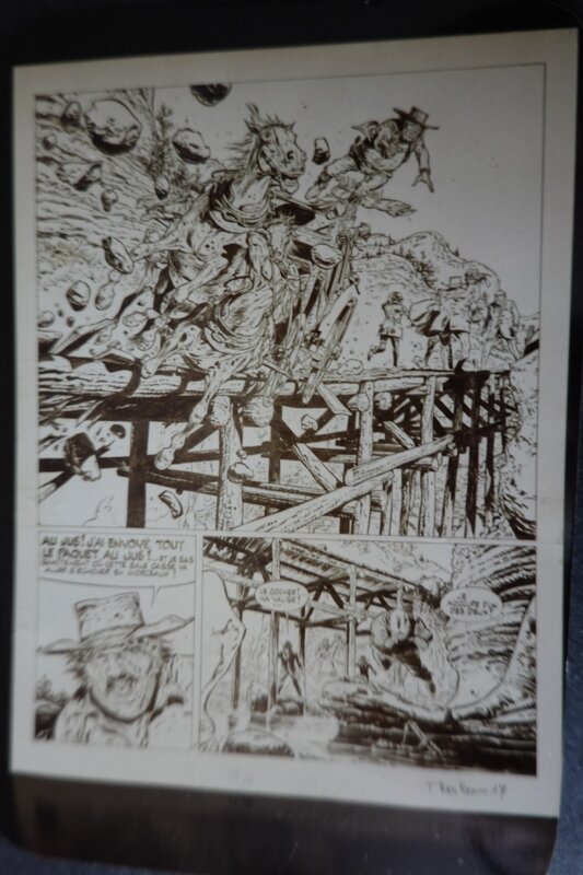 Hermann, Le ciel est rouge sur Laramie - Planche originale