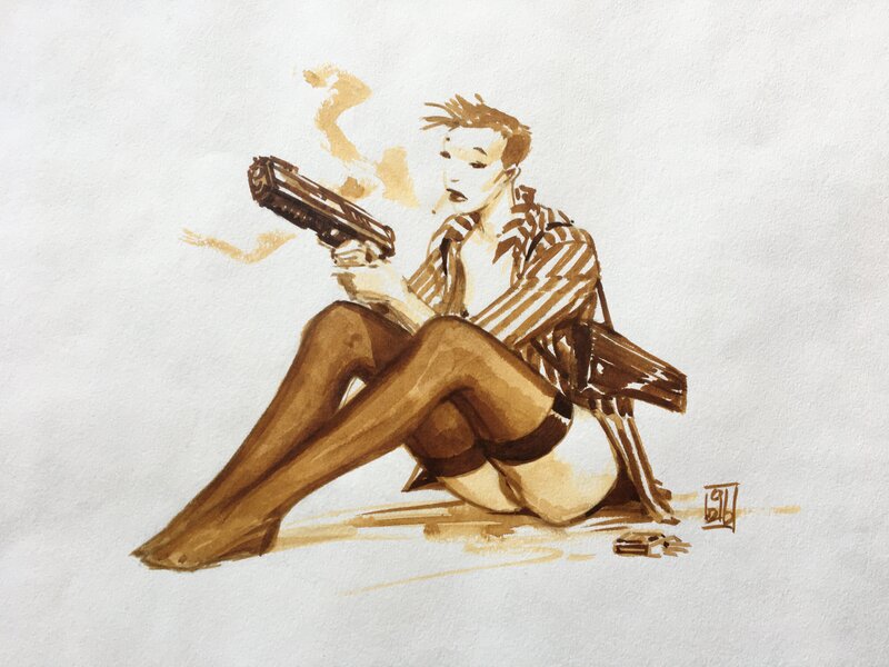 Olivier Ledroit, Sha - Inspecteur Duffy - Illustration originale