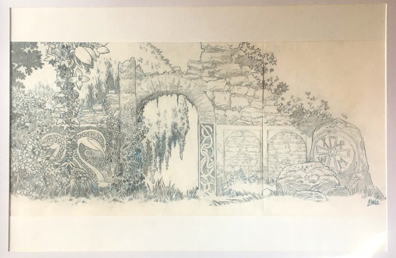 En vente - Ruines de Norges par A.DAN - Illustration originale