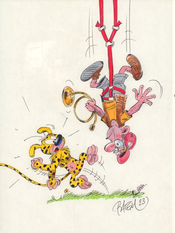 For sale - Batem, Marsupilami 9 - Le Papillon des cimes - Sketch
