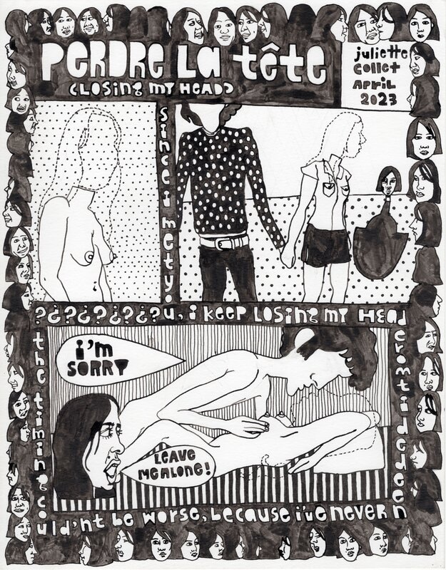 Juliette Collet, Quelqu’un pg. 15 / Blah Blah Blah #4 pg. 4 / Clamp #5 pg. 2 (2023) - Perdre la tête - Planche originale