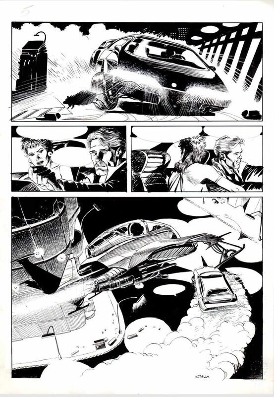Claudio Villa, Studio preliminare per il personaggio Nathan Never - Planche originale