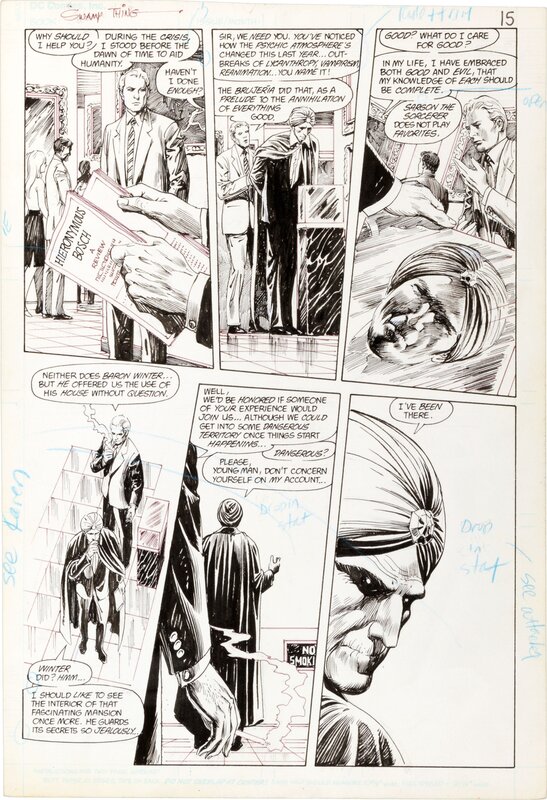 stan woch, Alfredo Alcalá, Alan Moore, Swamp Thing 49 page 15 - Planche originale