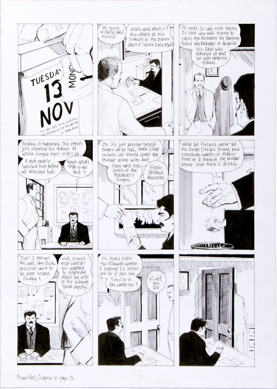 Eddie Campbell, Alan Moore, From Hell Chapitre 11 Page 23 - Planche originale