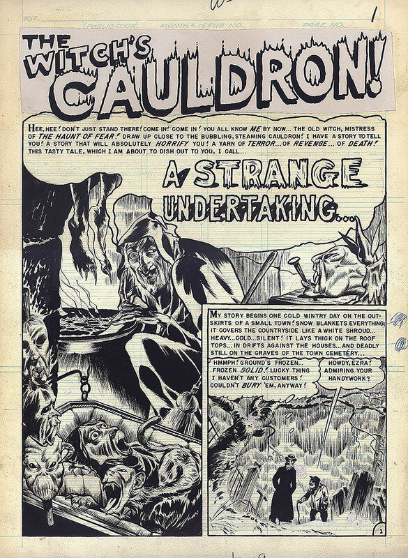 Graham Ingels - A Strange Undertaking - Splash - Haunt of Fear #6 - Planche originale