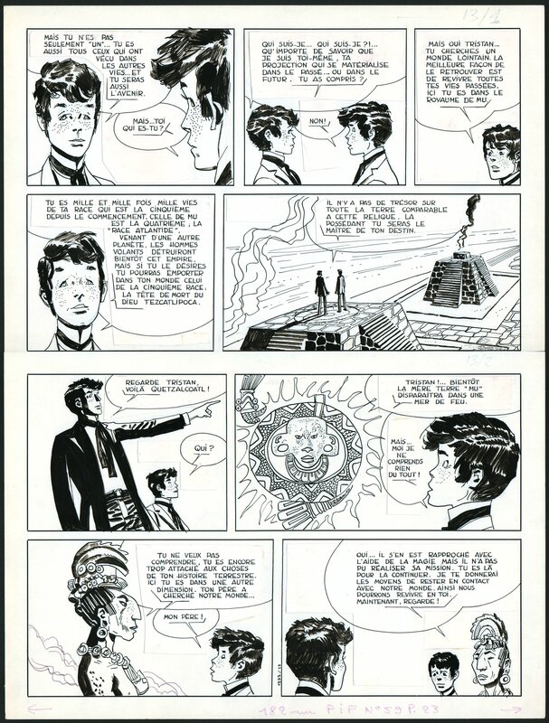 Hugo Pratt, Corto Maltese - Rendez-vous à Bahia pag. 13 - PIF 59 - Planche originale