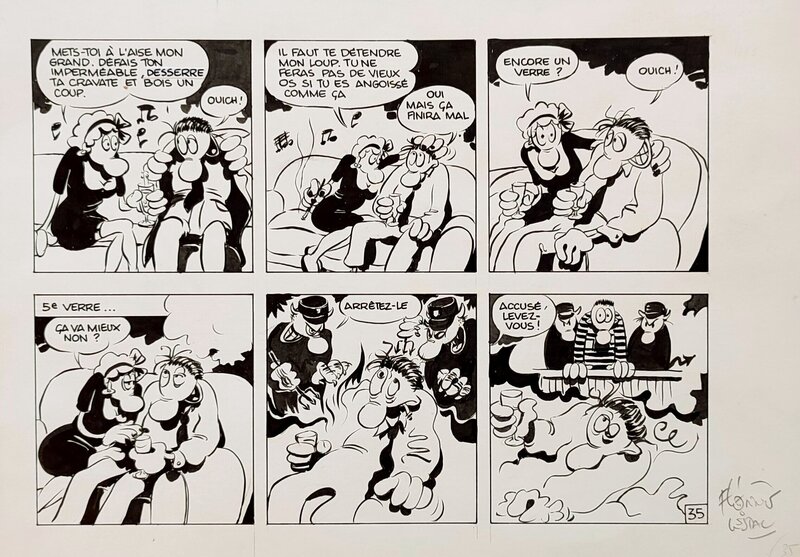 Florence Cestac, Edmond François Ratier - Le Chien coiffé (1986) - Planche originale