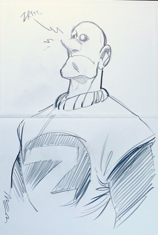 En vente - Jose Luis Munuera, Zorglub 2 - L'apprenti méchant - Illustration originale
