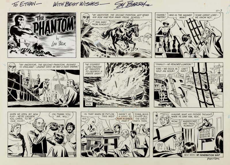 Sy Barry, Lee Falk, The Phantom Sunday page 10-3-1971 - Comic Strip