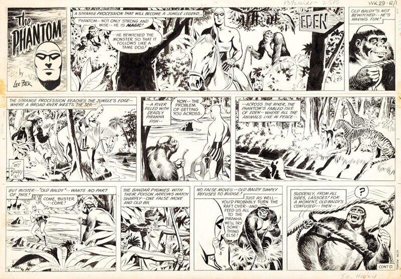 Sy Barry, Lee Falk, The Phantom Sunday page 12-1-1963 - Comic Strip