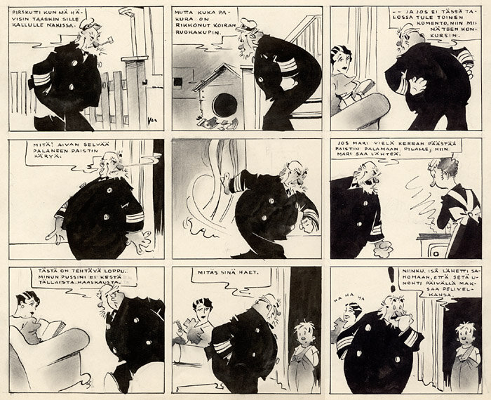 Kapteeni ja Ville par Poika Vesanto - Planche originale