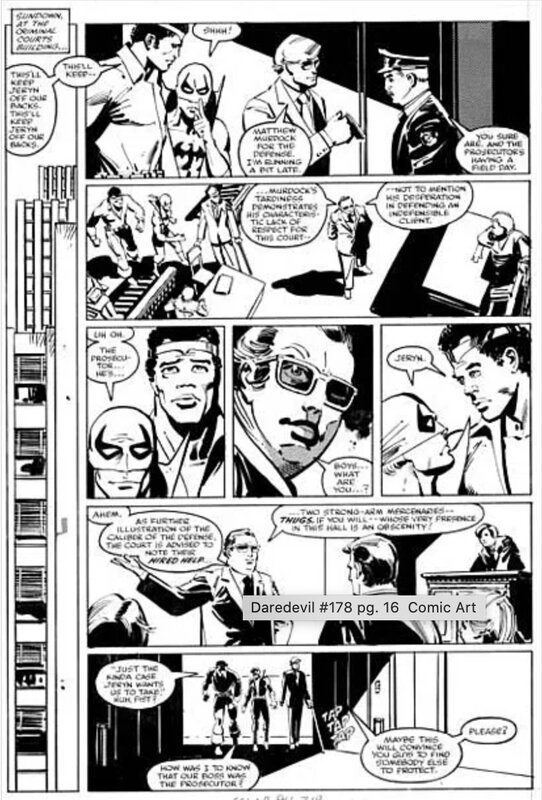 Frank Miller, Klaus Janson, Daredevil #178 pg. 16 - Planche originale