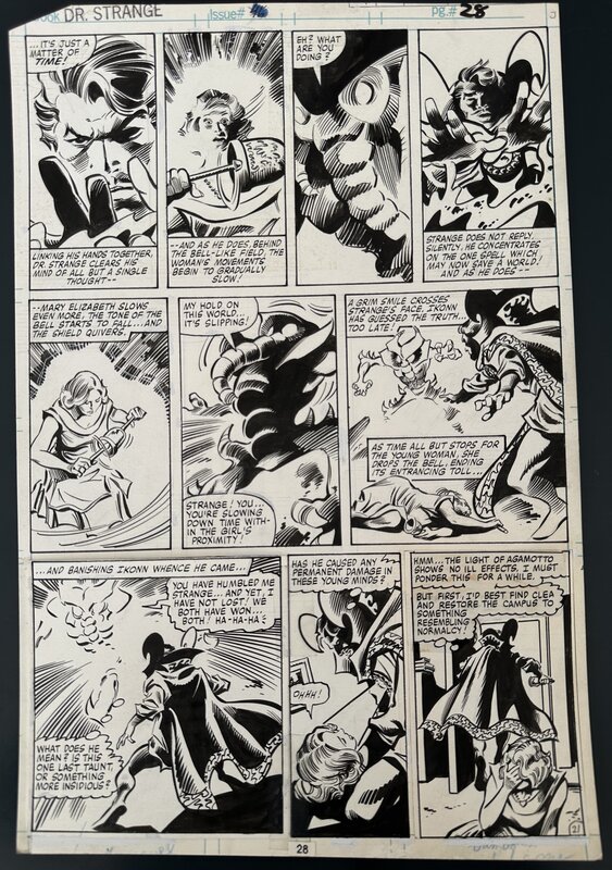 For sale - Gene Colan, Vince Colletta, Dan Green, Gene Colan, Vince Coletta Planche Originale Doctor Strange #47 page 21-1981- 27X41 cm - Comic Strip