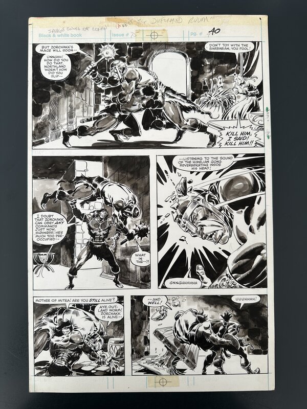 For sale - John Buscema, Ricardo Vilamonte, John Buscema Planche Originale Savage Sword of Conan #76 page 44 - Comic Strip