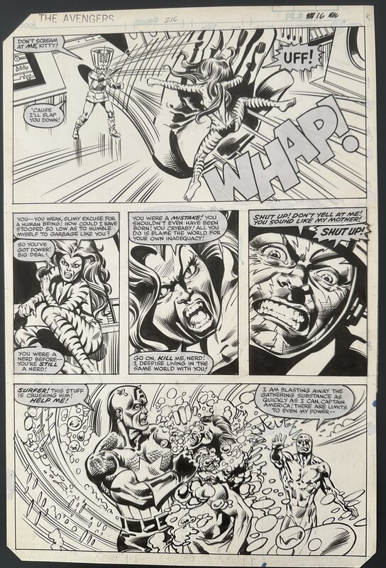 En vente - Alan Weiss, Dan Green, Alan Kupperberg Planche Originale Avengers #216 page 16 - Planche originale