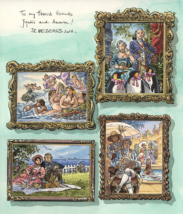 Jean-Claude Mézières, Illustration for stamps for TAAF - Original Illustration