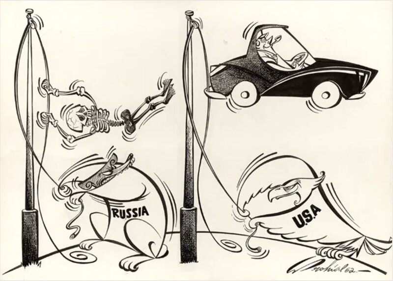 Prohias political cartoon - Illustration originale