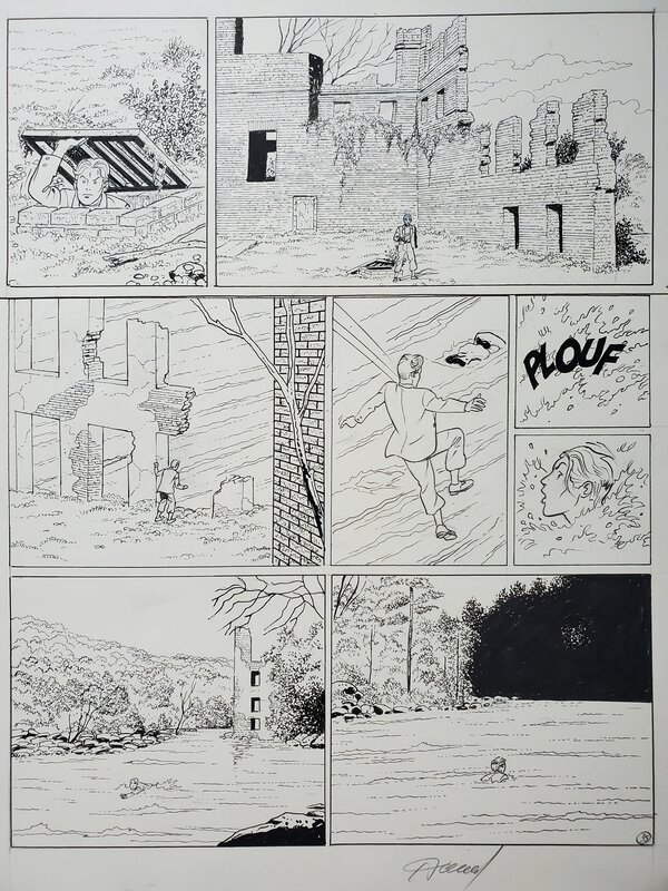 Renaud, HARRY DICKSON   T12 LA CHAMBRE ROUGE - Planche originale