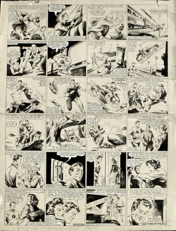 Le Bolide Fantôme ! par Vittorio Cossio - Planche originale