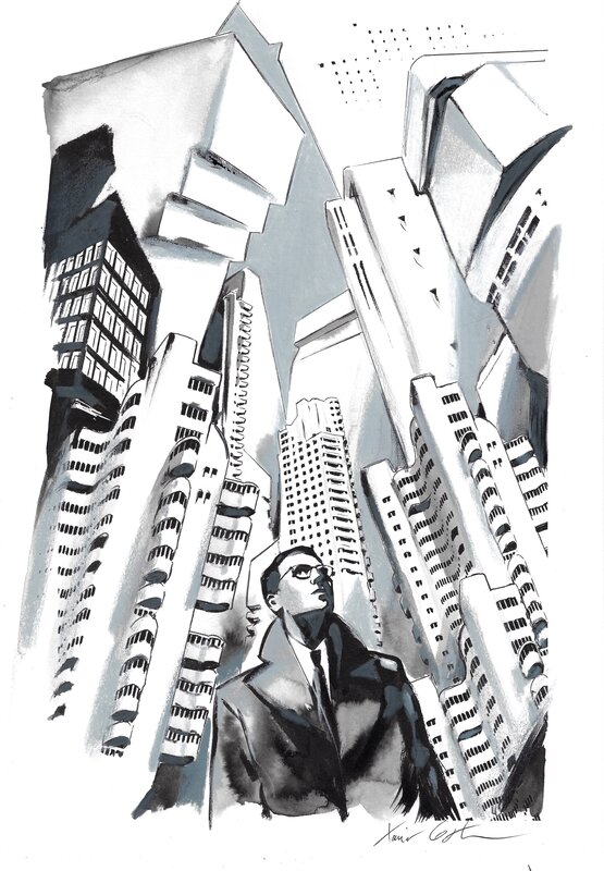 For sale - Xavier Coste, 1984 - Illustration originale ex-libris - Original Illustration