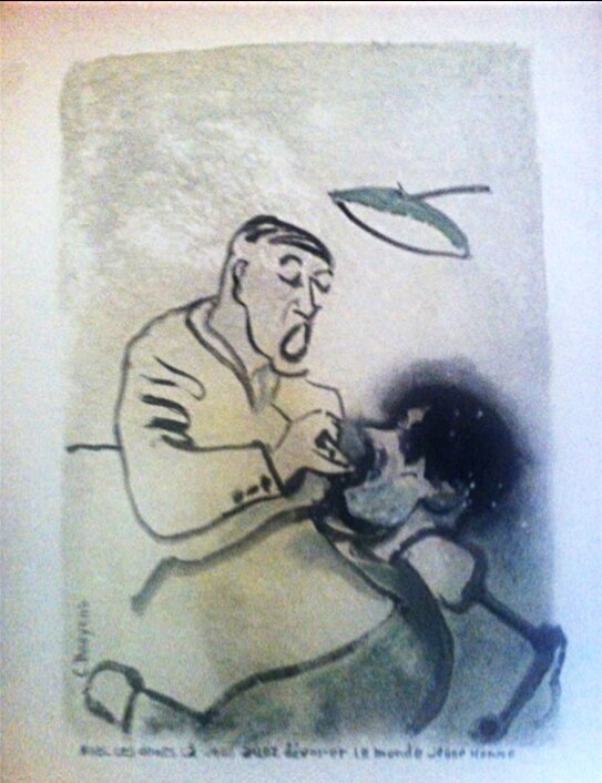 Clément Baeyens, Hitler chez son dentiste - Original Illustration