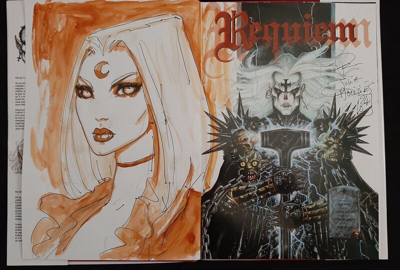 Olivier Ledroit, Requiem Chevalier Vampire tome 6 collector - Sketch