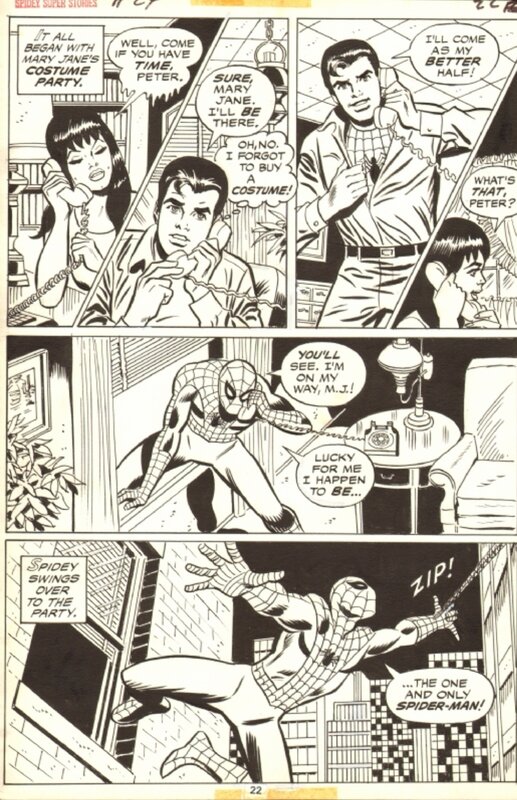 For sale - Win Mortimer, Spidey Super Stores #24 Spider-Man & Mary Jane - Comic Strip