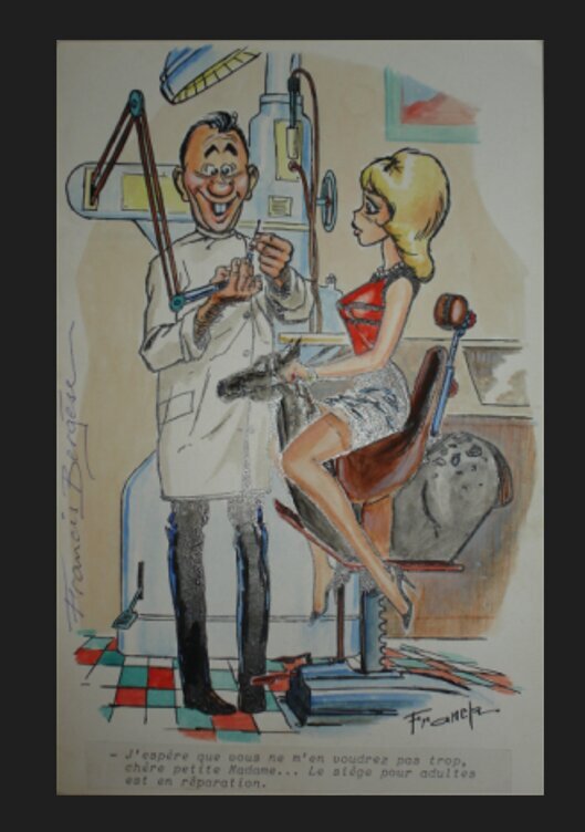 Dentiste par Francis Bergèse - Illustration originale