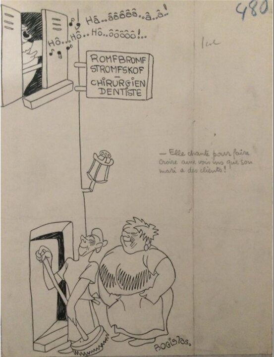 Dentiste 1 by Maurice Bogislas - Original Illustration