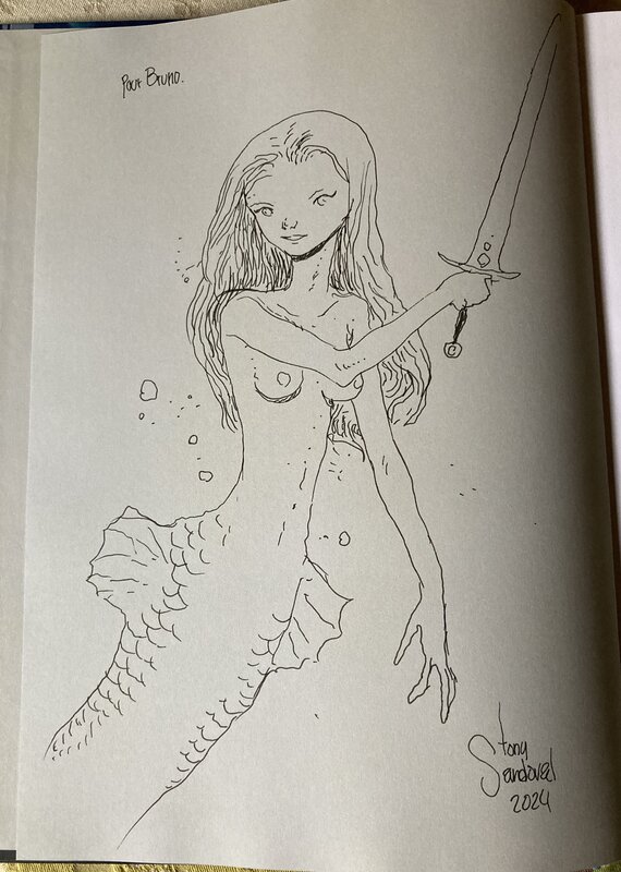 Une sirène by Tony Sandoval, Joann Sfar - Sketch
