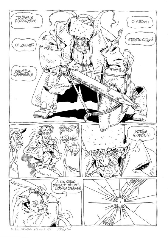 Andrzej Łaski, Amdrzej Pilipiuk, Jakub Wędrowycz - Dobić dziada - Comic Strip