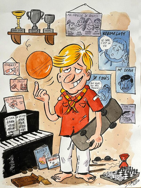 En vente - Portrait sur mesure par Simon Mitteault - Illustration originale