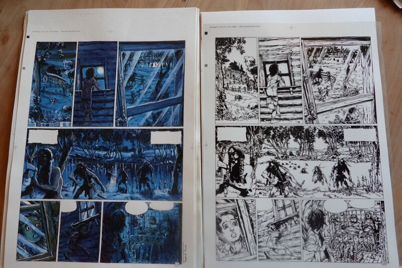 For sale - Tiburce Oger, La piste des ombres tome 1 p 10 mise en couleur - Comic Strip