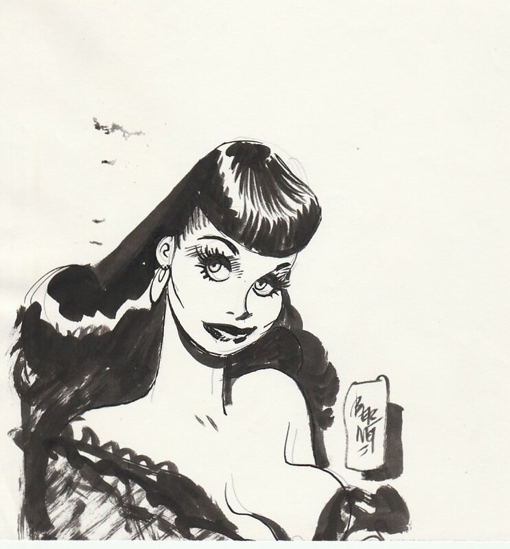 Claire de nuit par Jordi Bernet - Illustration originale