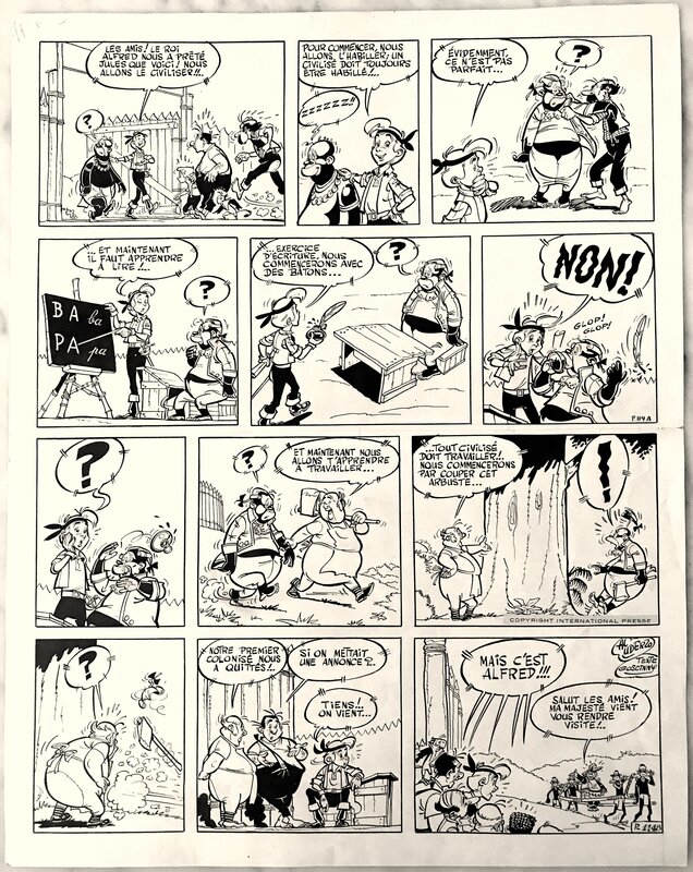 Albert Uderzo, Jehan Pistolet  pl. 114 - Planche originale