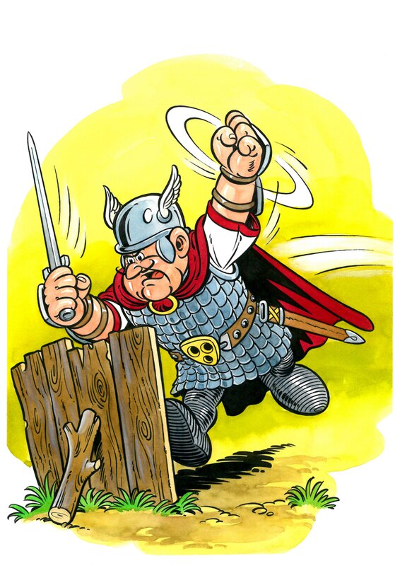 Maciej Mazur, Janusz Christa, Robber Chief Hegemon - Kayko and Kokosh - Original Illustration