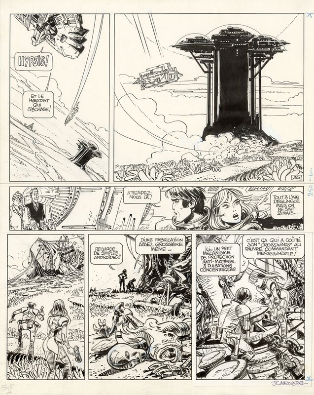 Jean-Claude Mézières, Les foudres d'hypsis - Planche originale