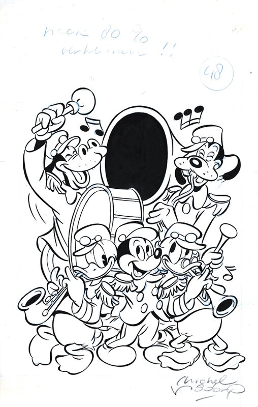 Michel Nadorp | 1990 | Donald Duck cover Pocket 48 - Original Cover